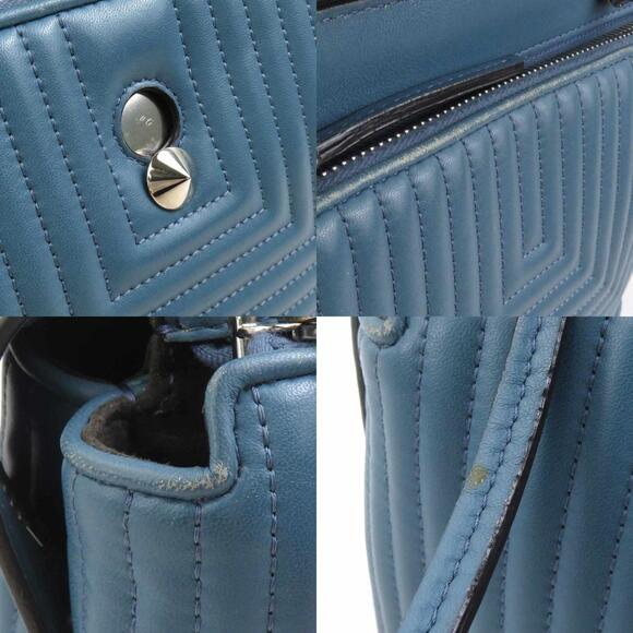 FENDI Blue Leather Shoulder Bag